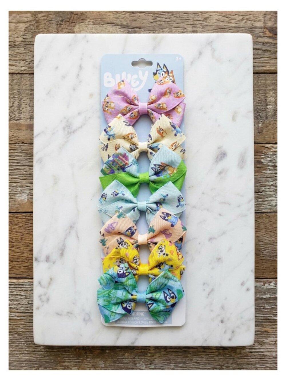 Bluey Kids Hair Bows Set 7 Pc Alligator Clip Hair Accessories